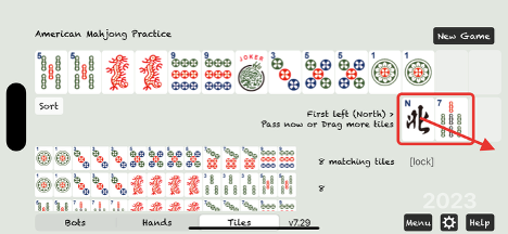 Passing 2 tiles and blind passing 1