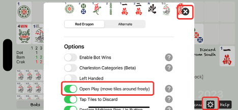 Open Play setting toggled on